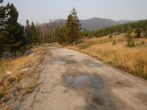 GDMBR: Puddles from two recent rains.